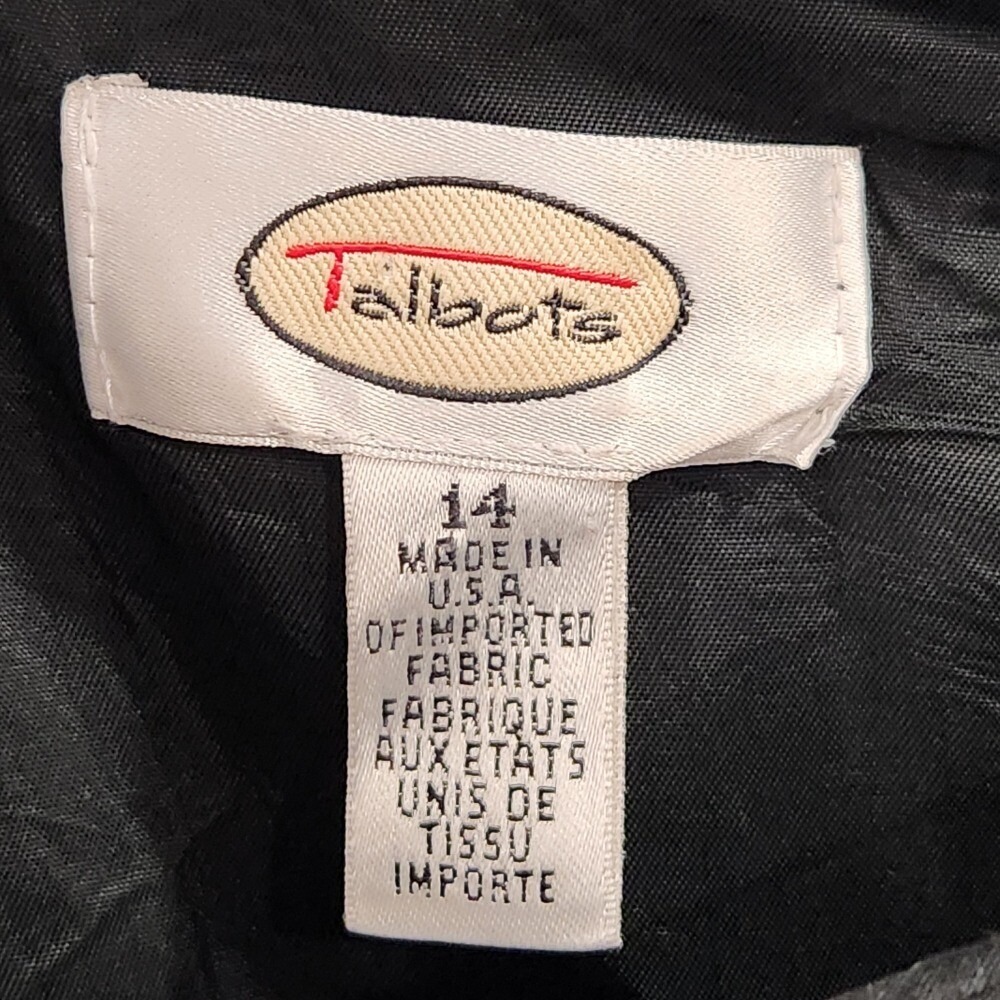 Vintage Y2K Talbots Midi Dress Black Career LBD Little Black Dress 14 Lined - Picture 2 of 12